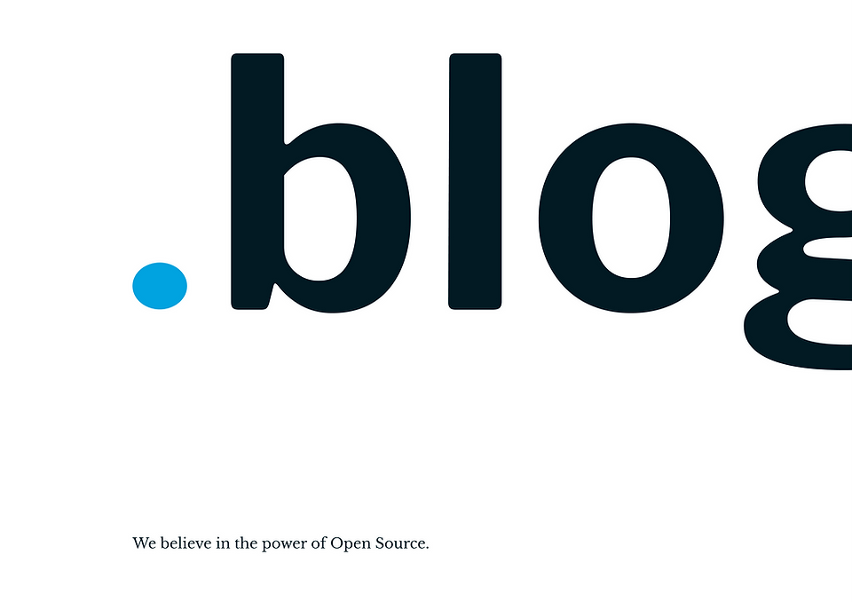 We believe in the power of Open Source